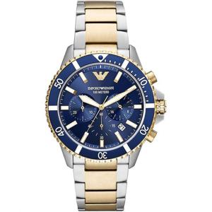 Emporio Armani tweekleurig chronograaf Herenhorloge AR11362