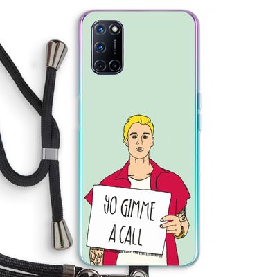 Gimme a call: Oppo A52 Transparant Hoesje met koord