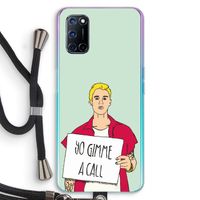 Gimme a call: Oppo A52 Transparant Hoesje met koord