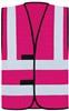 Korntex KX140 Hi-Vis Safety Vest With 4 Reflective Stripes Hannover - Magenta - S