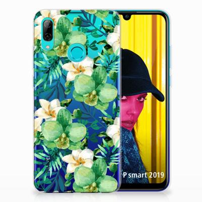 Huawei P Smart 2019 | TPU Case | Orchidee Groen Huawei P Smart 2019 | TPU Case | Orchidee Groen
