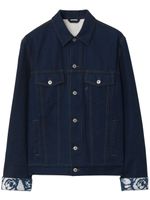 Burberry veste en jean à patch logo - Bleu