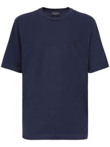 Giuseppe Zanotti t-shirt Ezrha à patch logo - Bleu