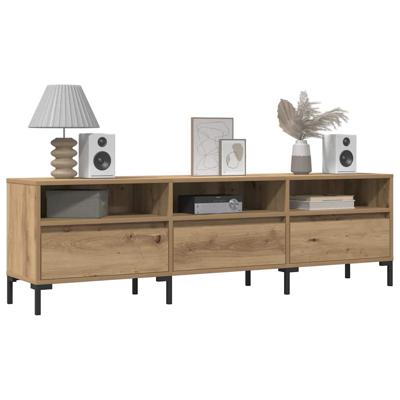 Tv-meubel 150x30x44,5 cm bewerkt hout artisanaal eikenkleur