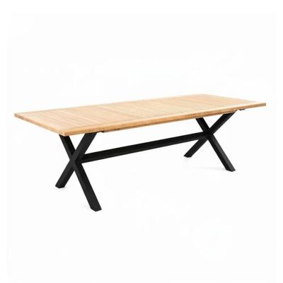 Wakai tuintafel aluminium 236x100x76 cm black/teak Yoi - Yoi