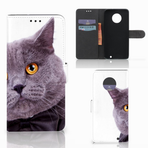 Motorola Moto G6 Plus Telefoonhoesje met Pasjes Kat