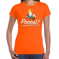 Proost t-shirt oranje voor dames - Koningsdag shirts