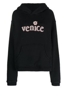 ERL hoodie en coton à patch logo - Noir