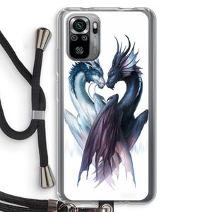 Yin Yang Dragons: Xiaomi Redmi Note 10S Transparant Hoesje met koord