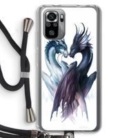Yin Yang Dragons: Xiaomi Redmi Note 10S Transparant Hoesje met koord Yin Yang Dragons: Xiaomi Redmi Note 10S Transparant Hoesje met koord