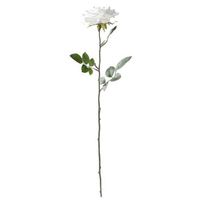 Kunstbloem Roos - crème - 60 cm - Leen Bakker - thumbnail
