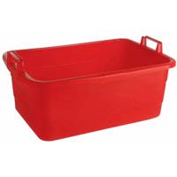 Lockweiler Bak vierkant 80 cm/85 L rood staande handgrepen