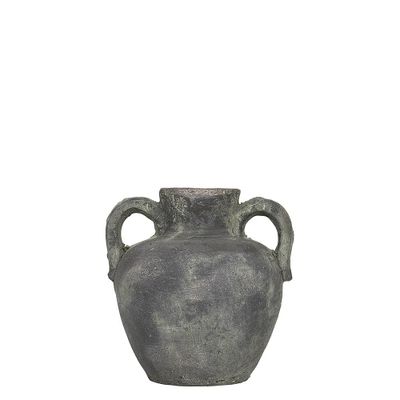 Kruik Verweerd Cement 2 Oren Grijs (19 cm)