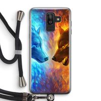 Fire & Ice: Samsung Galaxy J8 (2018) Transparant Hoesje met koord