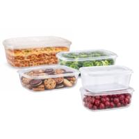 Plasticforte Vershoudbakjes set Classic - 5x stuks - vriezer / magnetron - kunststof - diverse maten