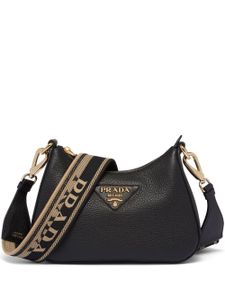 Prada sac porté épaule à bride logo - Noir