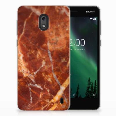 Nokia 2 | TPU | Siliconen hoesje | Marmer Bruin