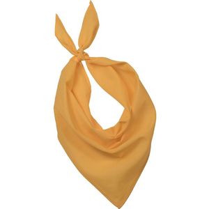 Gele basic bandana/hals zakdoeken/sjaals/shawls voor volwassenen   -