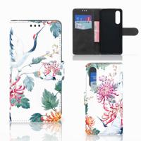 Huawei P30 | Telefoonhoesje | Met pasjeshouder | Bird Flowers Huawei P30 | Telefoonhoesje | Met pasjeshouder | Bird Flowers