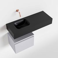 Toiletmeubel Mondiaz Andor | 80 cm | Meubelkleur Cale | Lex vrijhangend wastafel Urban Links | Zonder kraangat