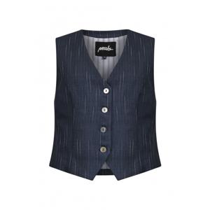 Poools - Blauw | Dames | Gilet | Blauw | 44 | regular | Kamst mode