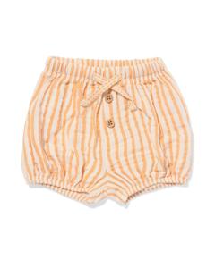 HEMA Newborn Korte Broek Mousseline Strepen Ecru (ecru)