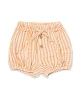 HEMA Newborn Korte Broek Mousseline Strepen Ecru (ecru)