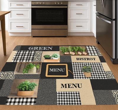 Vinyl vloerkleed keuken zwart-wit bistro