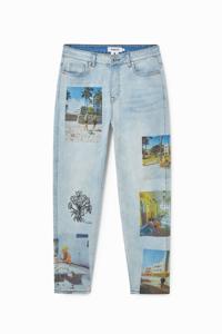 Uniseks straight fit jeans South Beach - BLUE - M