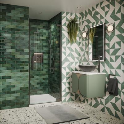 Crosswater Asura Douchedeur - 90cm - draaideur - zonder hendel - leisteen AUHDTC0900