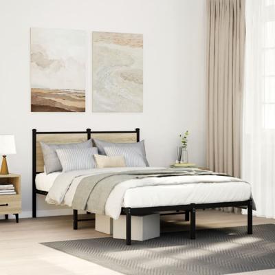 Bedframe zonder matras metaal sonoma eikenkleurig 120x190 cm