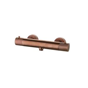Douchemengkraan Opbouw Sanilux Ribb Thermostatisch Rond Met Geribbelde Knop Brons Sanilux