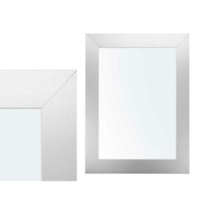 Wandspiegel Verona - zilver - mdf frame - brede lijst - 38 x 48 cm - Gang - Toilet - Kamer