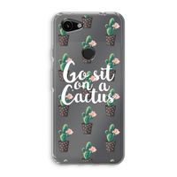 Cactus quote: Google Pixel 3a Transparant Hoesje