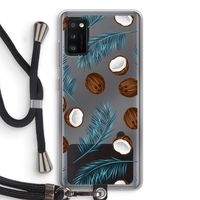 Kokosnoot roze: Samsung Galaxy A41 Transparant Hoesje met koord