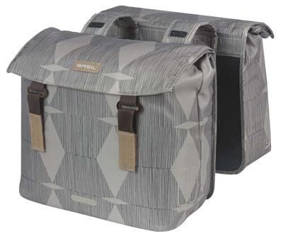 Dubbele fietstas Basil Elegance 40-49 liter 40 x 38 x 16 cm - chateau taupe