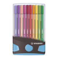 Stabilo pen 68 colorparade antraciet/lichtblauw, 20st. Stabilo pen 68 colorparade antraciet/lichtblauw, 20st.
