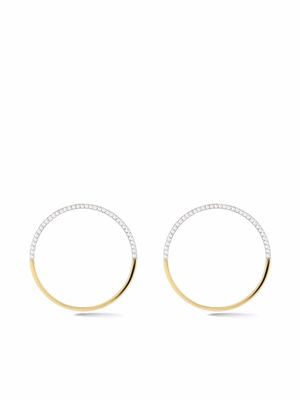 Mateo boucles d'oreilles en or 14ct à design bicolore
