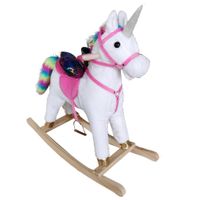 Pluche Eenhoorn Hobbelpaard met Geluid 68x29x73 cm Pluche Eenhoorn Hobbelpaard met Geluid 68x29x73 cm