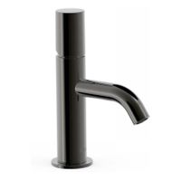 Wastafelkraan Tres Study | Opbouw | Mengkraan | Standaard model | 1-knop | Rond | Black metal