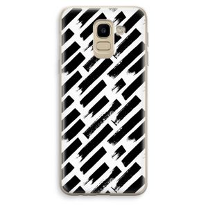 Zwarte vegen: Samsung Galaxy J6 (2018) Transparant Hoesje