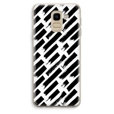 Zwarte vegen: Samsung Galaxy J6 (2018) Transparant Hoesje
