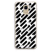 Zwarte vegen: Samsung Galaxy J6 (2018) Transparant Hoesje