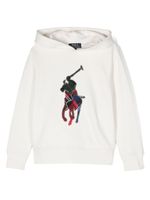 POLO RALPH LAUREN KIDS hoodie en coton mélangé à logo - Blanc