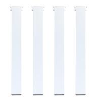 Set stalen tafelpoten wit vierkant 8 bij 8 cm en hoogte 72 cm (8 x 8 cm) - 4 stuks