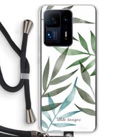 Tropical watercolor leaves: Xiaomi Mi Mix 4 Transparant Hoesje met koord