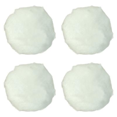 Carnaval verkleed Konijnen/hazen staart - 4x - wit - verkleedaccessoires - dierenpak