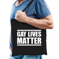 Gay lives matter protest / betoging tas anti homo discriminatie zwart voor heren   - - thumbnail