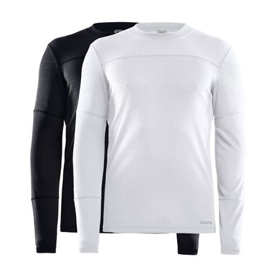 Craft Core Dry baselayer ondershirt lange mouw 2-pack zwart/wit heren XL