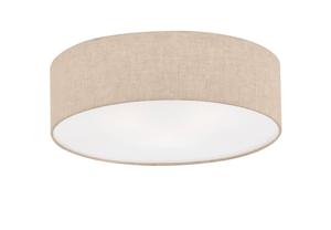 Fischer & Honsel Ø 40cm plafondlampThor met zandkleur linnen - 20052